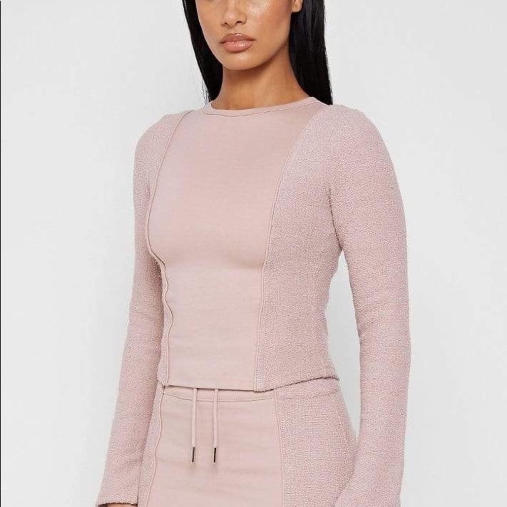 Manière de Voir Towelling Panel Top - Pale Pink UK 10